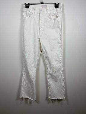 MOTHER | White Hustler Ankle Fray Denim Jeans Size 27